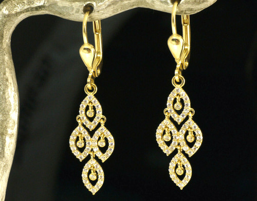 333 gold ohrringe mit - gold, 96