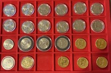 23 x 1/2 Dollar Münzen