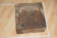 holz munition transport kiste BESCHRIFTET blech eins alt top militaria deko 2 wk
