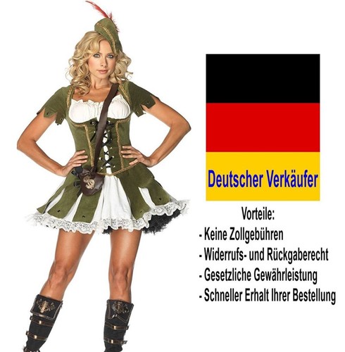 Damen kostüm robin - damen, hood