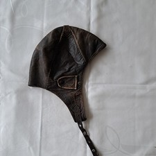 Alte Fliegerkappe, Fliegerhaube, Fliegermütze  aus Leder