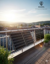 Nuasol Solarmodul Montageset für runde/eckige Geländer