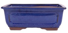 Bonsai - Schale eckig 25.5 x 20 x 10 cm blau 30137