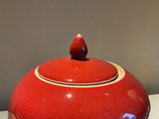 Große Ochsenblut Deckelvase