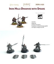 Zwerge - Iron Hills Dwarves with Spears - OOP - teilbemalt - Resin - GW