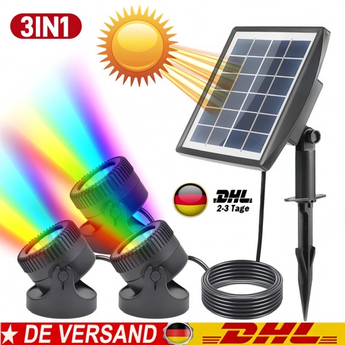 Rgb led solar gartenstrahler - solar,