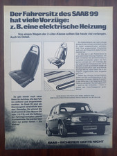 Saab 99, Fahrersitz, Werbung advert pubblicità Reklame, 1973