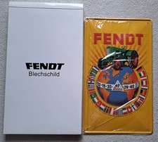 Dekoratives FENDT Blechschild Dieselross NEU OVP 50x30cm AGCO Traktor Weltkugel