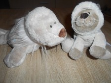 2x Nici: Schneekatze + Seehund / Robbe -  beide in sehr guten Zustand