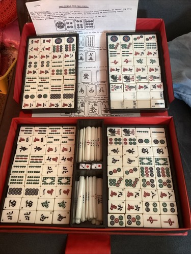 Mah jong set spel - jong,