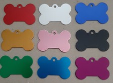 Hundemarke mit Gravur, Knochen mit Gravur 38 x 25 mm