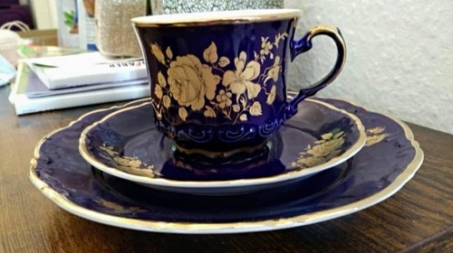 Blau weiße teetasse - teetasse, &