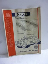 BOSCH ERZEUGNISSE IM PERSONENKRAFTWAGEN Orig. altes  großes Prospekt Um 1953