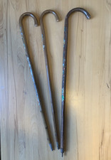 Konvolut 3 Wanderstöcke Spazierstock 25 Stocknägel Deutschland Österreich alt