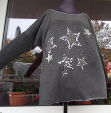 Ulla Popken Shirt Tunika mit Pailletten, Gr. 54-56