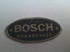 Typenschild Schild Bosch Verteiler VEK4BS343T Oldtimer vW Käfer porsche 356 S94