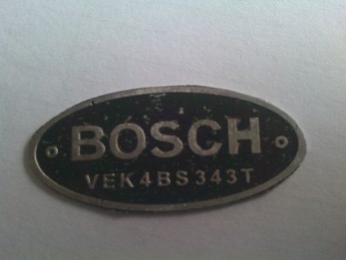 Typenschild schild bosch - typenschild,
