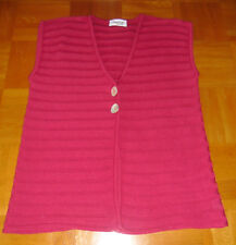 Damen Strick Weste -  bordeaux rot - Größe 38 - Baumwolle-Mischung