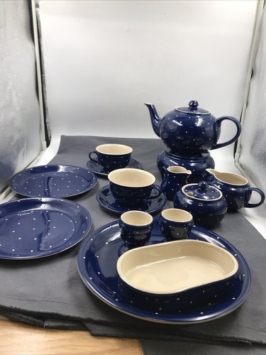 Frühstücksset keramik blau - frühstücksset,