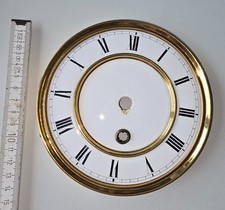 Emailziffernblatt und Messingrahmen für Regulator, als gebrauchtes Ersatzteil