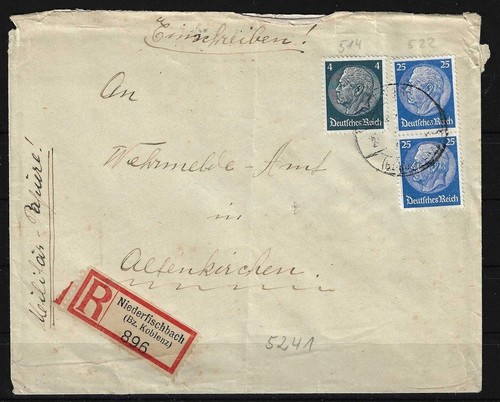 Deutsches reich brief - deutsches, r-brief