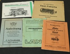 Alte Betriebsanleitung Landwirtschaft Lanz Heuwender Fella Trenkamp Traktor Heft