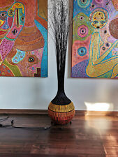 Lampe, Bodenlampe, Ethno-Orient-Afrika-Stil, Rattan, 135 cm hoch, handgefertigt