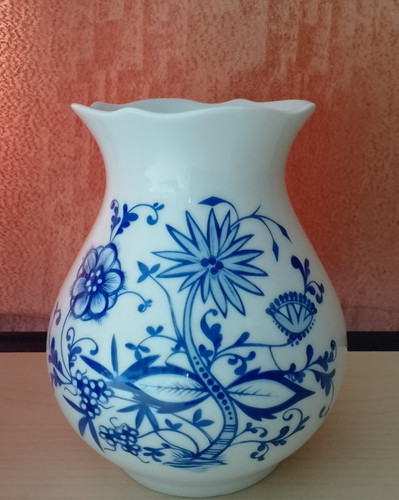 Vase zwiebelmuster kahla ddr - vase,