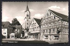 Ansichtskarte Sulzbach /Murr, Straßenpartie mit Kirche 