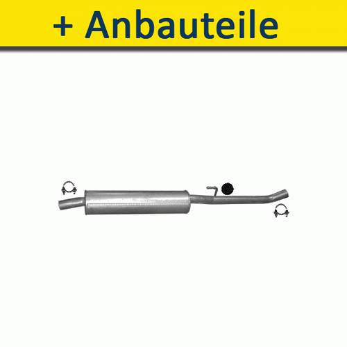 Mitteltopf auspuff für - mitteltopf, auspuff+