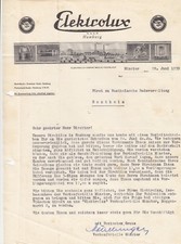 MÜNSTER, Brief 1939, Elektrolux GmbH Hamburg Staubsauger Waschmaschine
