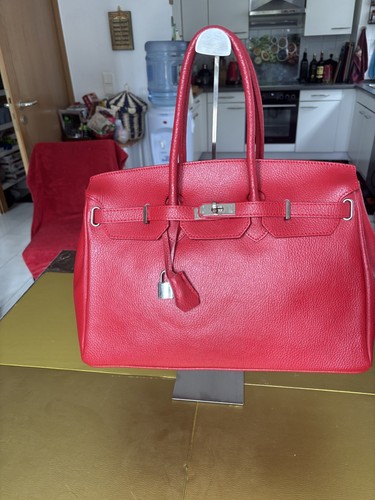 Red leather elegant bag 14 - elegant,