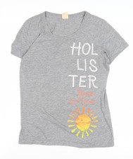 Hollister Damen T-Shirt Grau L
