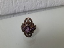 Sehr schöner , alter Silber- Ring , 925 Silber mit Amethysten und Markasit