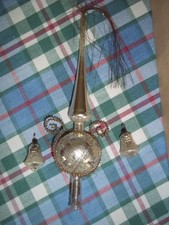 Weihnachtsbaumspitze, alt, 2 Glöckchen, Nachlass