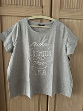 Damen T-Shirt grau-beige mit