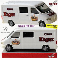 Mercedes-Benz Sprinter Bus Circus Krone T1N 1995-2000 1:87 Herpa 048095