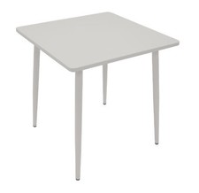 Bistrotisch Balkontisch Gartentisch Esstisch Tisch DENVER Metall 70x70cm weiß