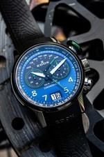 EDOX Chronorally Chronograph 38003 TINV BUNV Herren Titan Armbanduhr - 45mm