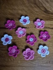 10 Häkelblumen Applikation