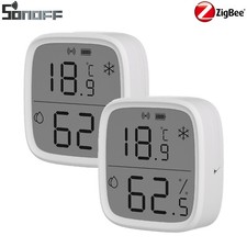 2x SONOFF ZigBee Smart Temperatur Feuchtigkeitssensor LCD Bildschirm APP Messung