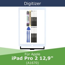 Digitizer für Apple iPad Pro 2 (A1670) Weiß 12,9" Touchscreen Display Scheibe