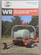 KUBOTA WR Baureihe Rundballenwickler Prospekt Traktor Bulldog Schlepper