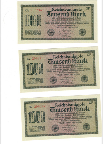 1000 mark reichsbanknote - 6, x