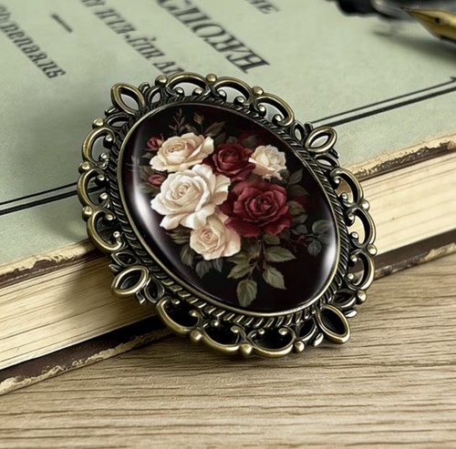 Neu brosche rosen cabochon - neu,