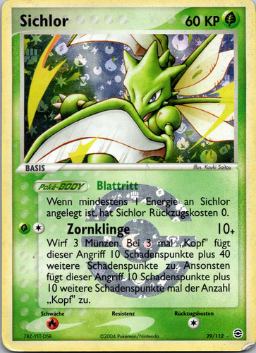 Pokemon karte sichlor 112 - karte, 29/112