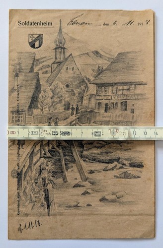 Historische feldpost zeichnung - historische,
