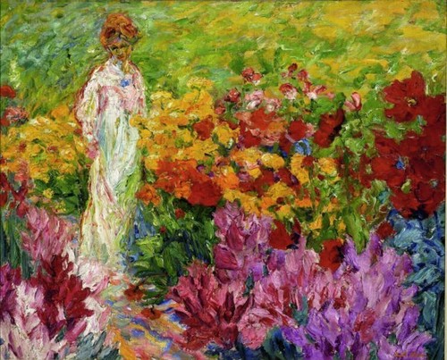 Emil nolde blumengarten frau - -,