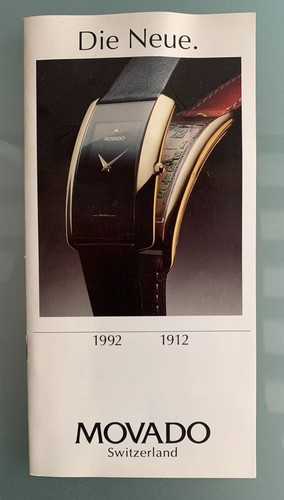 Original movado katalog 1992 - movado,