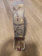 🍂Ralph Lauren Gürtel RLL braun gold Trense Hufeisen Gr. M🍂